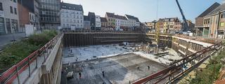 Met de acquisitie van Soetaert nv uit Oostende haalde Jan De Nul Group de nodige expertise in huis. Dat blijkt onder andere uit de funderingswerken voor deze ondergrondse garage in Aalst