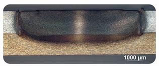 Lasdoorsnede van een verbinding tussen aluminium EN AW-2024 en 7475