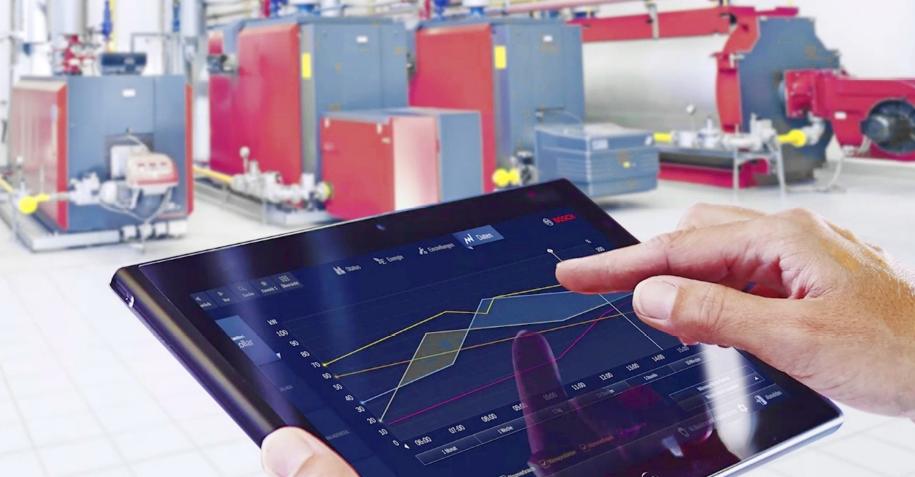 ▲ Remote condition monitoring laat toe om op afstand uw installaties te bewaken. De gegenereerde data kunnen eenvoudig worden weergegeven op operatorniveau