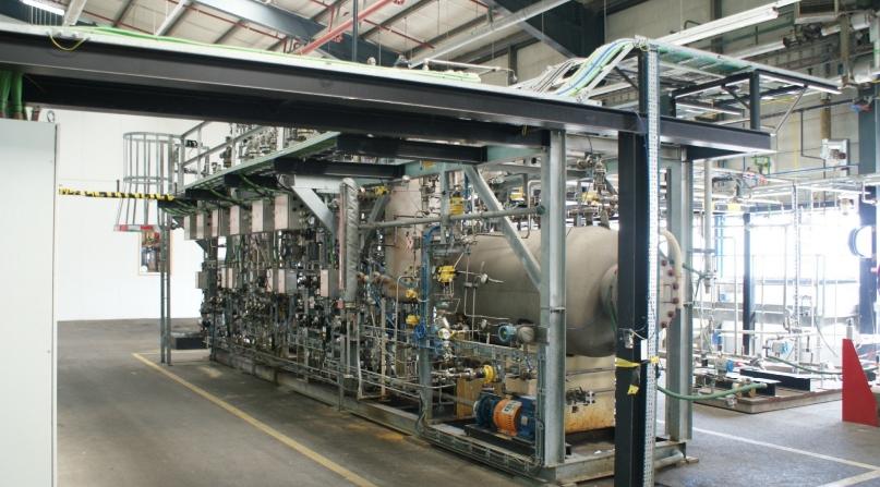 De Flex-unit wordt momenteel gebruikt voor hydrotreating (pyrolyseolie)